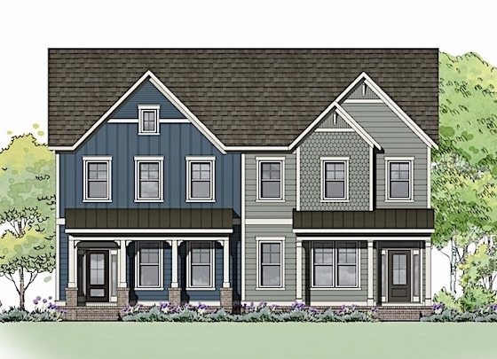 Image of New Homes and Townhomes in Holly Springs, Georgia built by Stonecrest Homes in the New Home Community of Holly Springs Town Center!