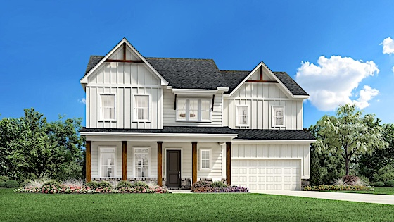 Image of New Homes in Marietta, Georgia built by Toll Brothers in the New Home Community of Freestone Station!