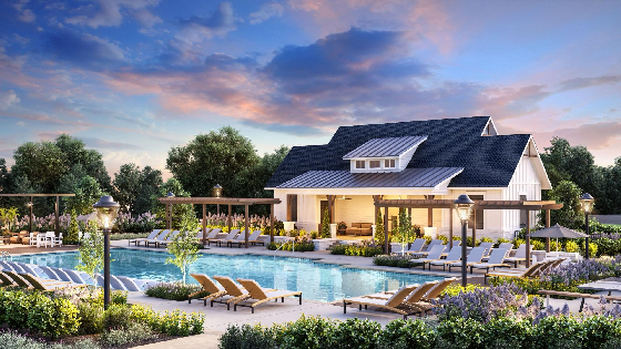 Image of New Homes in Woodstock, Georgia built by Toll Brothers in the New Home Community of Holly Farm!