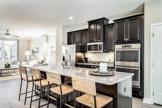 Image of New Townhomes in Sugar Hill, Georgia built by Ryan Homes in the New Home Community of Park Ridge at Sugar Hill!