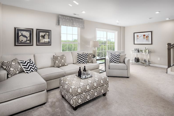 Image of New Townhomes in Sugar Hill, Georgia built by Ryan Homes in the New Home Community of Park Ridge at Sugar Hill!